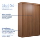 Ver imagem 4 de Guarda-Roupa Samambaia 2 Portas CabeCasa MadeiraOriginals Freijó