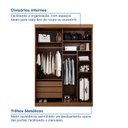 Ver imagem 5 de Guarda-Roupa Samambaia 2 Portas CabeCasa MadeiraOriginals Freijó