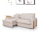 Ver imagem 1 de Sofá Retrátil Reclinável Zeus com Molas Ensacadas no Assento Tecido Linho Cru 1,90m