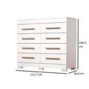 Ver imagem 3 de Comoda Nalu 08 Gavetas 100% Mdf - Branco - Acp
