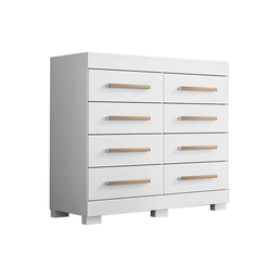 Comoda Nalu 08 Gavetas 100% Mdf - Branco - Acp - 2