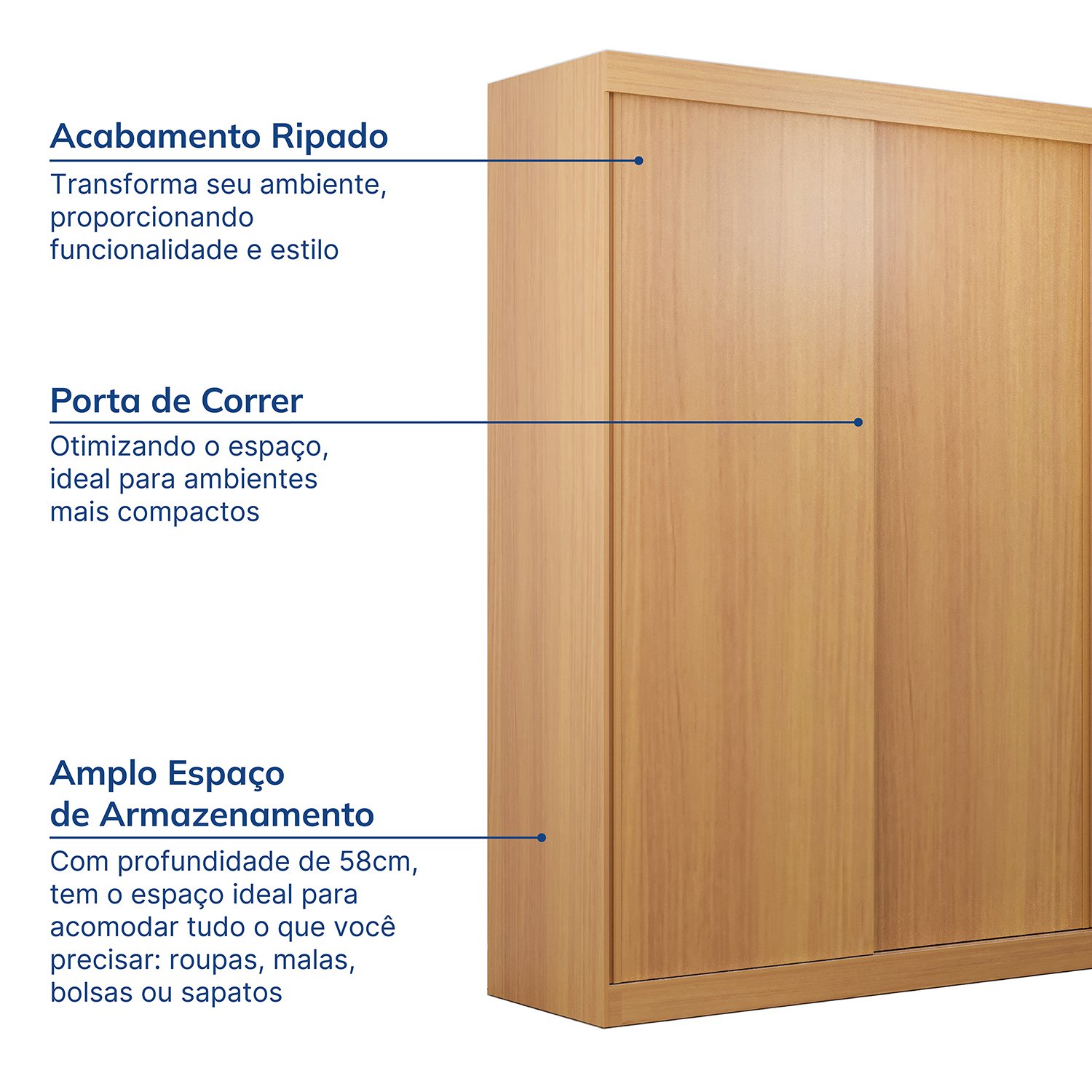 Guarda-Roupa Samambaia 2 Portas CabeCasa MadeiraMadeira - 4