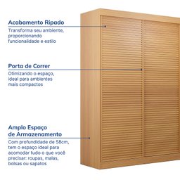 Guarda-Roupa Samambaia 2 Portas Ripado CabeCasa MadeiraOriginals - 4 Guarda-Roupa Samambaia 2 Portas Ripado CabeCasa MadeiraOriginals - 4