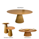 Ver imagem 2 de Conjunto de Mesas Cone - Jantar, Apoio, Centro e Lateral Personal Moveis Design Mesa Cone Marrom