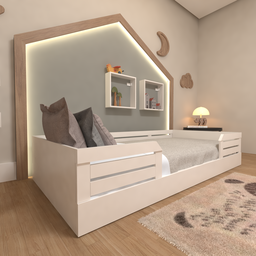 Cama Infantil Montessoriana Solteiro Lua - 6