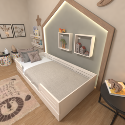 Cama Infantil Montessoriana Solteiro Lua - 5