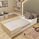 Ver imagem 1 de Cama Infantil Montessoriana Solteiro Lua Branco