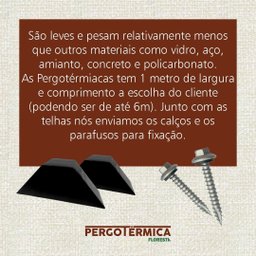 Telha de Poliéster com Fibra de Vidro Pergotérmica - 15