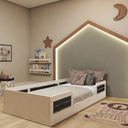 Ver imagem 4 de Cama Infantil Montessoriana Solteiro Lua Branco/Preto