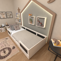Cama Infantil Montessoriana Solteiro Lua - 5
