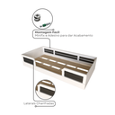 Ver mais imagens de Cama Infantil Montessoriana Solteiro Lua Branco/Preto