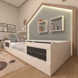 Cama Infantil Montessoriana Solteiro Lua - 4