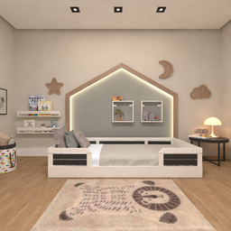 Cama Infantil Montessoriana Solteiro Lua - 3