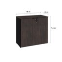 Ver imagem 6 de Armário Baixo com 02 Portas 75x80x42cm Wlab80 Preto Tx com Terracota