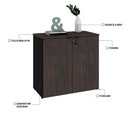 Ver imagem 5 de Armário Baixo com 02 Portas 75x80x42cm Wlab80 Preto Tx com Terracota