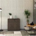 Ver imagem 4 de Armário Baixo com 02 Portas 75x80x42cm Wlab80 Preto Tx com Terracota