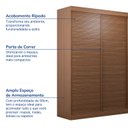 Ver imagem 4 de Guarda-Roupa Samambaia 2 Portas CabeCasa MadeiraOriginals Freijó