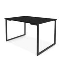 Ver imagem 2 de Mesa de Jantar Steel Estilo Industrial Pés de Aço 120x80cm Preto/Preto