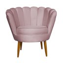 Ver imagem 1 de Poltrona Decorativa Pétala Pé de Palito Sala Escritório Recepção Veludo Rose - Berit Decor