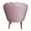 Ver imagem 2 de Poltrona Decorativa Pétala Pé de Palito Sala Escritório Recepção Veludo Rose - Berit Decor