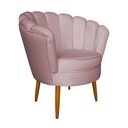 Ver imagem 3 de Poltrona Decorativa Pétala Pé de Palito Sala Escritório Recepção Veludo Rose - Berit Decor