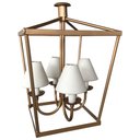 Ver imagem 6 de Pendente Rústico Dourado De Ferro Com Cúpulas de Algodão Libertas Rosas Artesanato Lampião Com Cúpul