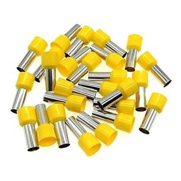 10x Kit Terminal Tubular Ilhós 70mm Amarelo Pré Isolado - 3