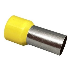 10x Kit Terminal Tubular Ilhós 70mm Amarelo Pré Isolado