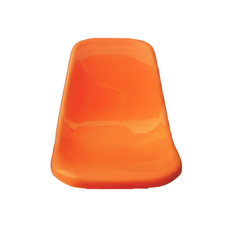 Assento Concha P/a Barco Azul ( Somente o Assento Plástico) Cor Laranja