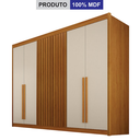 Ver imagem 5 de Guarda Roupa Diamante Gold 6 Pts Ripado Cinamomo/off Leifer