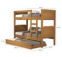 Ver imagem 3 de Beliche Bibox Treliche Cama Auxiliar 100% Mdf Top Star Forte:nature