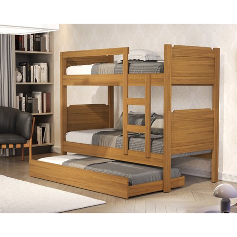 Beliche Bibox Treliche Cama Auxiliar 100% Mdf Top Star Forte:nature