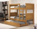 Ver imagem 1 de Beliche Bibox Treliche Cama Auxiliar 100% Mdf Top Star Forte:nature