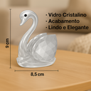 Ver imagem 2 de Enfeite Decorativo Ornamento Estatueta Cisne de Vidro 9cm Cristal Decoração de Mesa