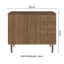 Ver mais imagens de Balcão Gabinete 3 Portas 1 Gaveta Rustic Gourmet Madesa Rustic