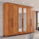 Ver imagem 1 de Guarda-roupa Casal com Espelho 6 Portas 6 Gavetas Órion Premium 100% MDF