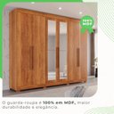 Ver mais imagens de Guarda-roupa Casal com Espelho 6 Portas 6 Gavetas Órion Premium 100% MDF