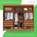 Ver imagem 2 de Guarda-roupa Casal com Espelho 6 Portas 6 Gavetas Órion Premium 100% MDF