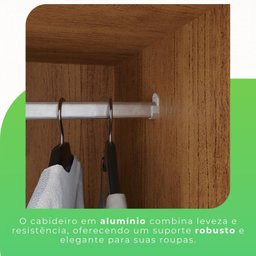 Guarda-roupa Casal com Espelho 6 Portas 6 Gavetas Órion Premium - 13