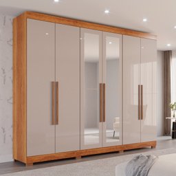 Guarda-roupa Casal com Espelho 6 Portas 6 Gavetas Órion Premium - 1
