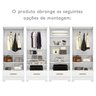 Quarto Modulado de Canto 100% MDF 3 Peças 5 Portas 2 Gavetas Smart Plus Espresso Móveis - 15