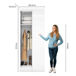 Quarto Modulado de Canto 3 Peças 5 Portas 2 Gavetas Smart Plus - 10