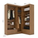 Ver imagem 6 de Quarto Modulado de Canto 3 Peças 5 Portas 2 Gavetas Smart Plus