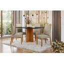 Ver imagem 2 de Conjunto Sala de Jantar Mesa Anitta 135x90 com 4 Cadeiras Mariah Ype/preto/veludo Nude - Nc