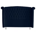 Ver imagem 2 de Kit Cabeceira de Cama Box e Calçadeira Baú Malibu King 195 Cm Suede Azul Marinho do Lar Móveis