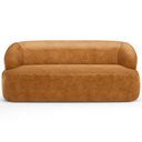 Ver imagem 3 de Sofá 3 Lugares Orgânico para Sala Living 180cm Barolo L06 Couríssimo Whisky - Lyam Decor