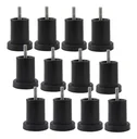 Ver imagem 1 de Pé para Cama Box e Sofá 6cm X 6cm Preto Redondo Kit 12 Unidades