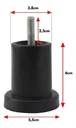 Ver imagem 3 de Pé para Cama Box e Sofá 6cm X 6cm Preto Redondo Kit 12 Unidades