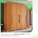Ver mais imagens de Guarda-roupa Casal 6 Portas 6 Gavetas Granada com Pés 100% MDF