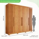 Ver imagem 5 de Guarda-roupa Casal 6 Portas 6 Gavetas Granada com Pés 100% MDF